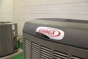 air conditioners inside Fenix hvac Wichita showroom