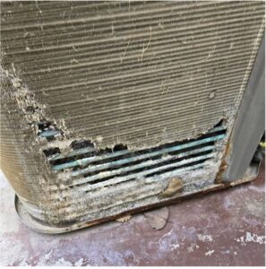 air conditioner unit sprinkler damage